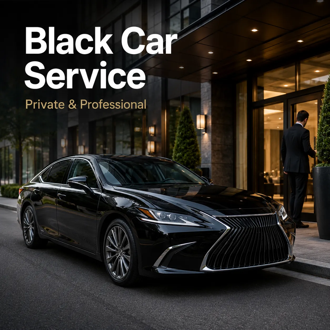 Private black car service booking in Ontario CA with vehicle and luggage planning