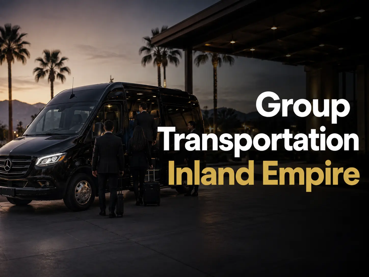 Sprinter van transportation for corporate groups arriving at Ontario Airport
